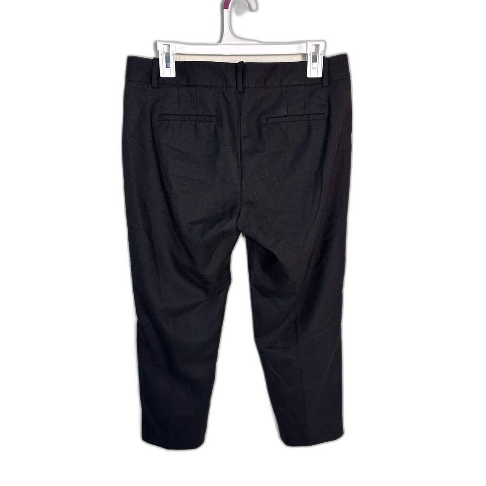 J Crew Factory Skimmer Pants Black Wool Blend Trousers 8 Ankle Cropped City Fit - Picture 2 of 7